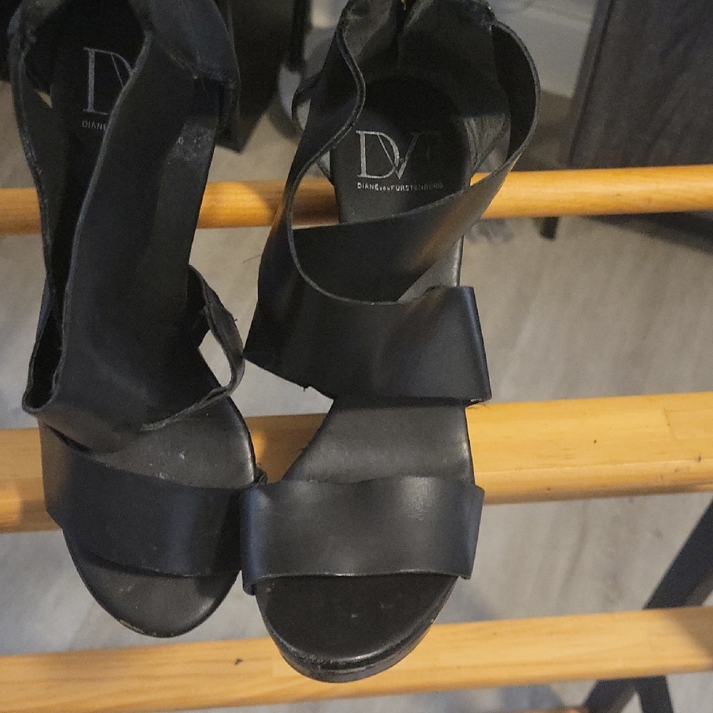 Diane Von Furstenberg Black Heeled Shoes